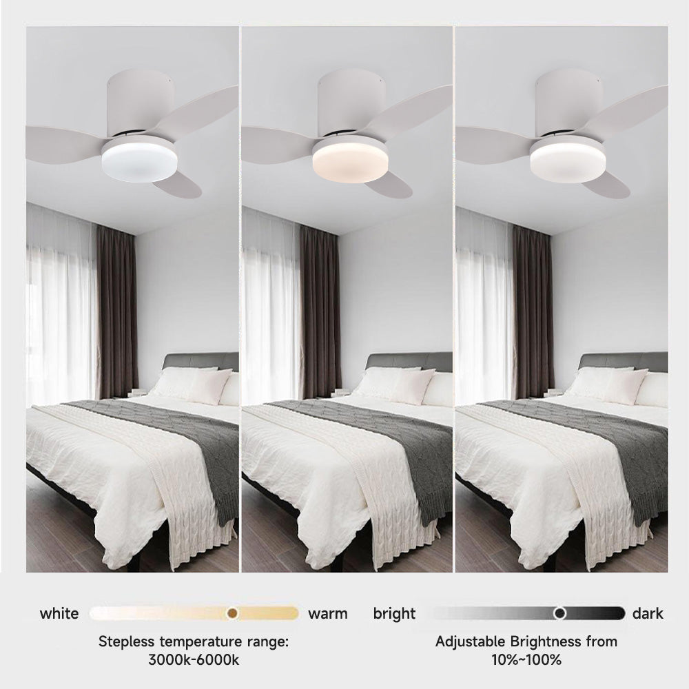 52inch 3 Blade Hugger Indoor Ceiling Fan with Remote Control