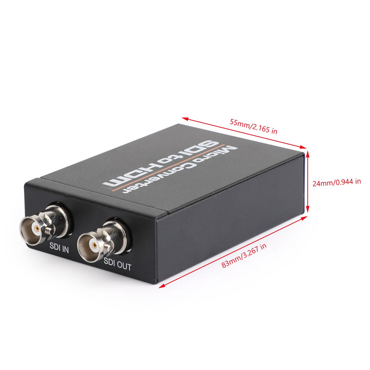 1 port to 2 SDI to HDMI + SDI Mini HD Video Switcher Micro Audio Converter Black