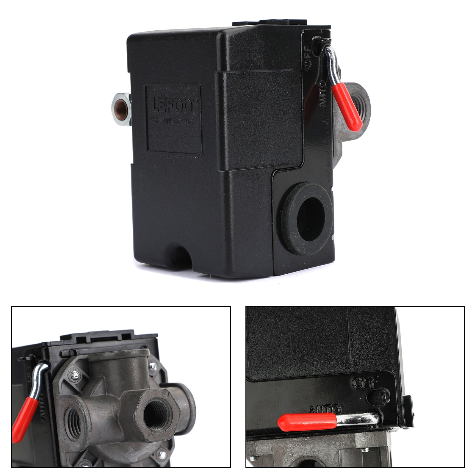 Pressure Switch Control Valve Air Compressor 90-120Psi 4 Port Heavy Duty 26 Amp