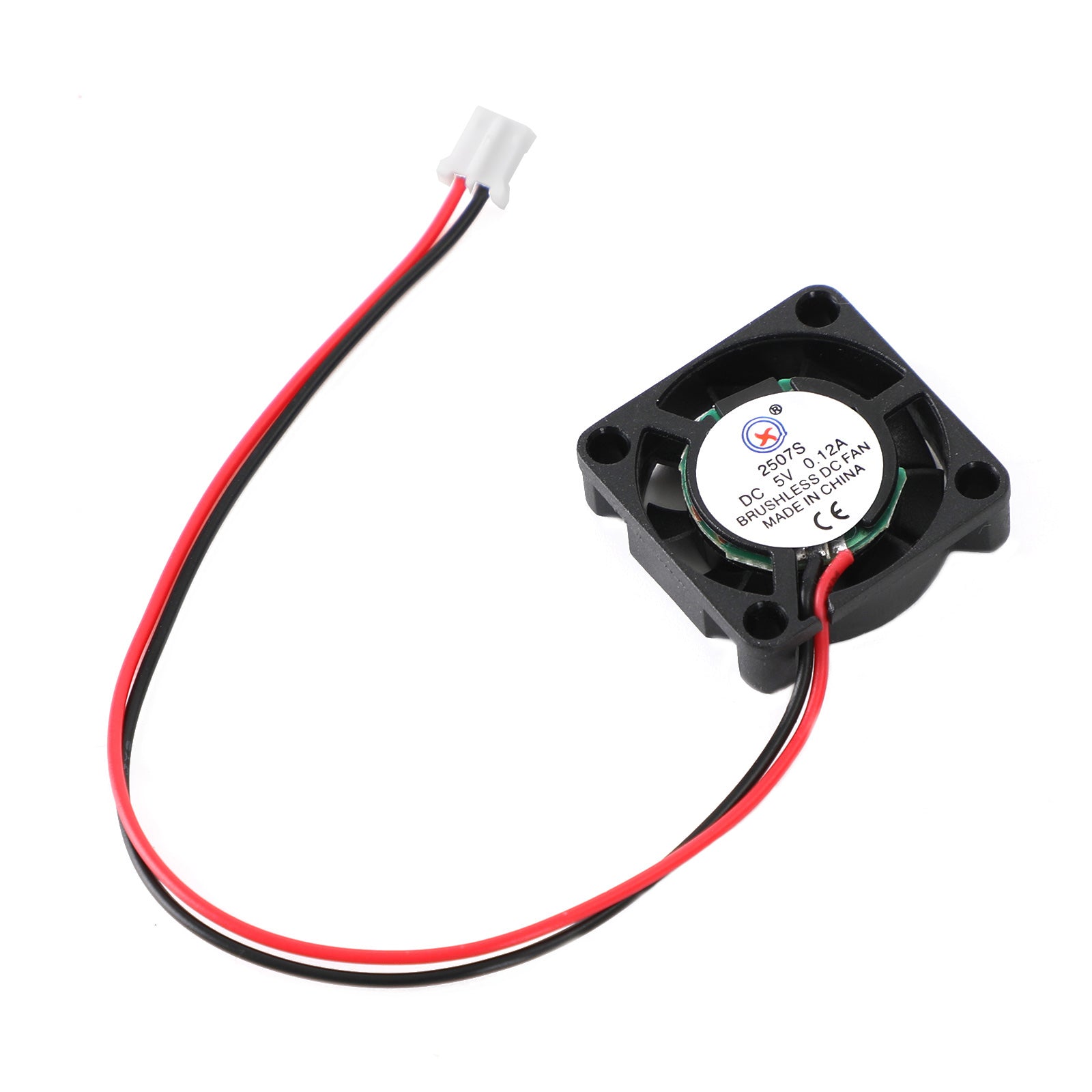 2 Pin Wire 1Pc Brushless DC Cooling Blower Fan 5V 0.12A 2507S 25x25x7mm