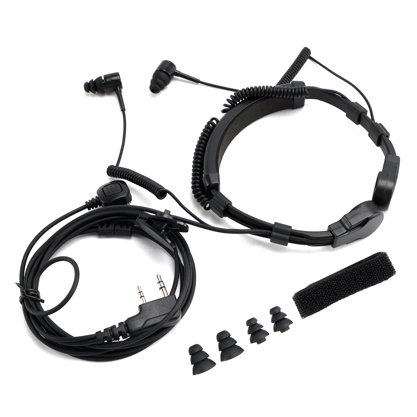 K-Head Binaural Mic Earpiece Headset for TK-208 TK-220 TH-D7 TH-F6Walkie Talkie