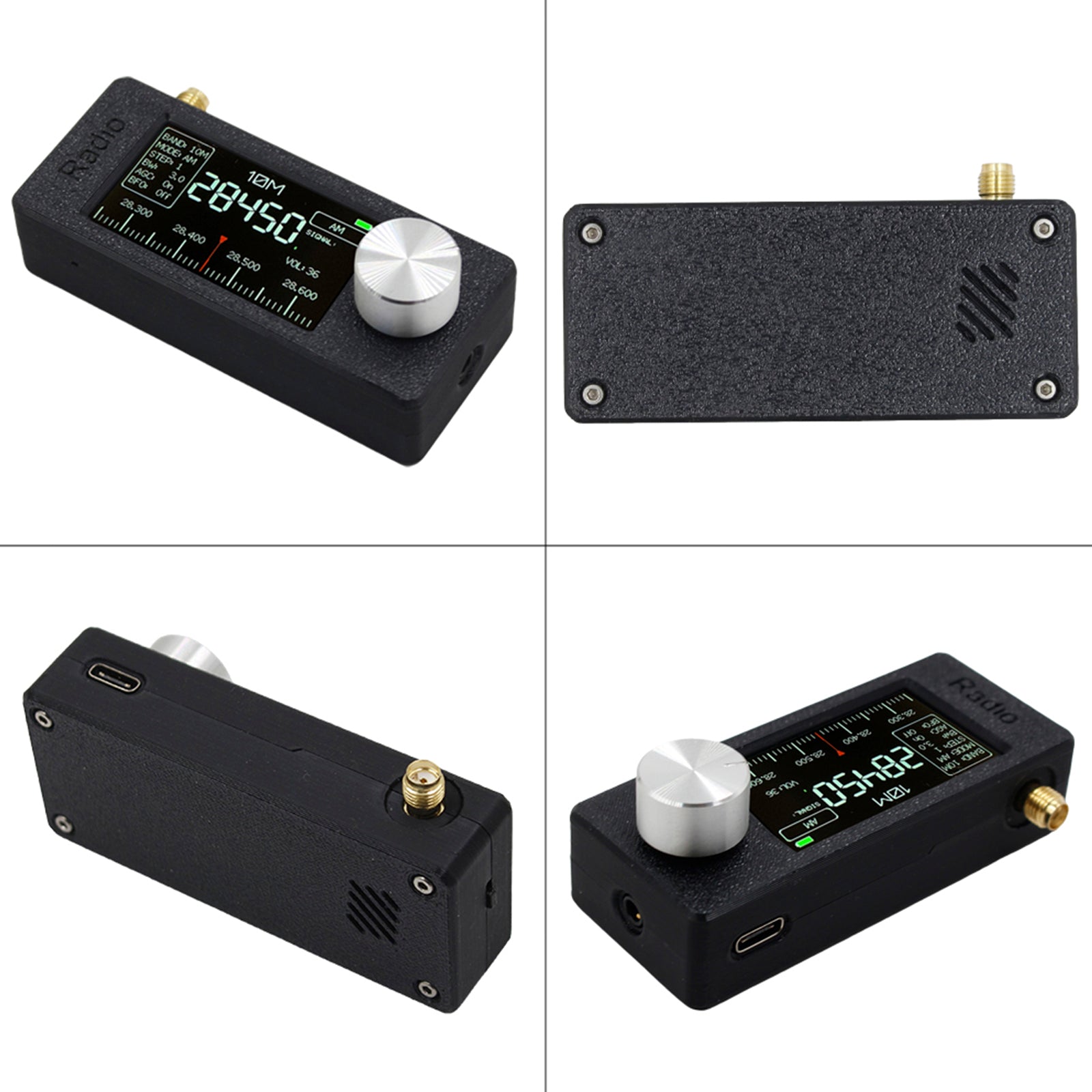 SI4732 Portable Radio 0.5-108MHz LSB USB Mini Pocket Radio 1.9-inch IPS Display