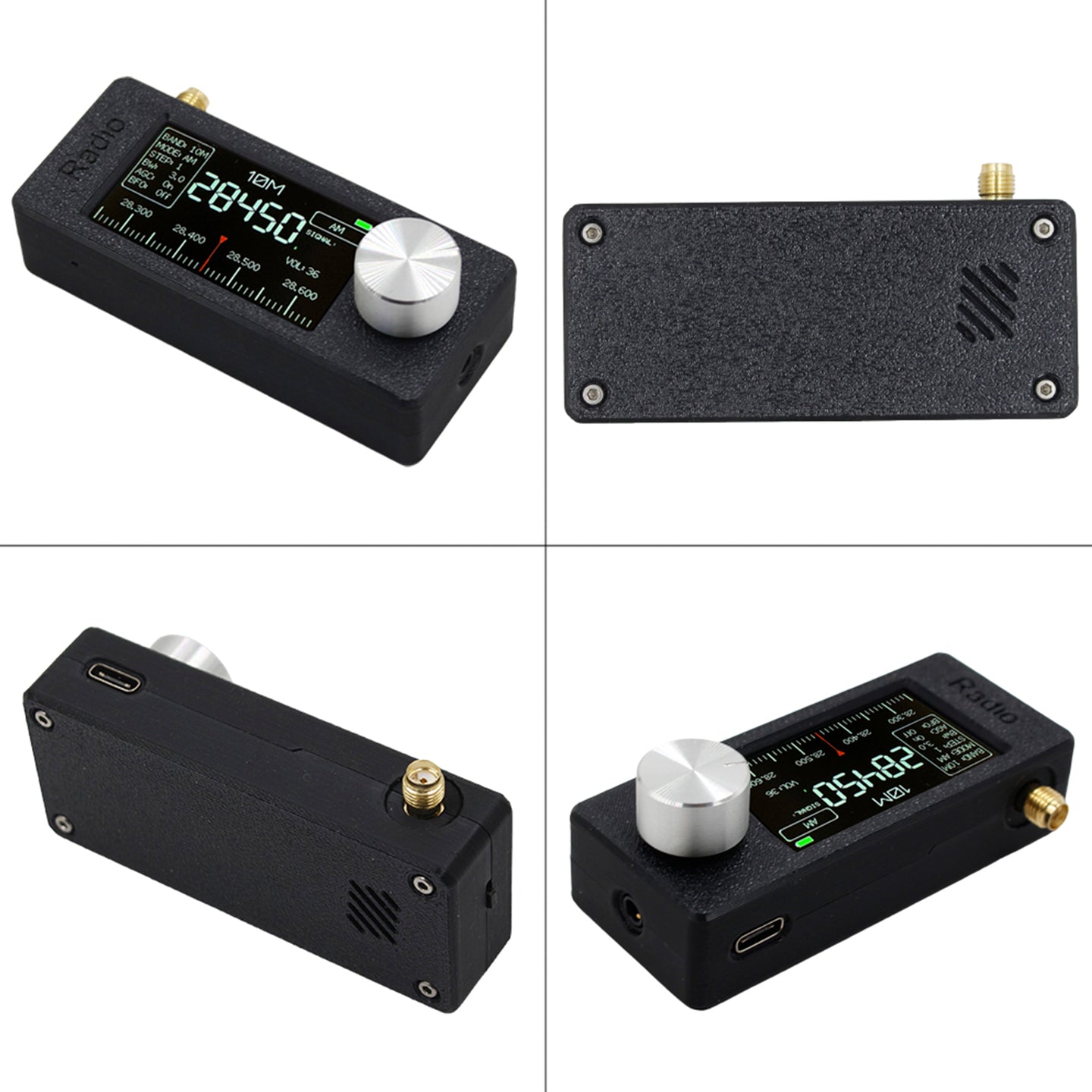 SI4732 Portable Radio 0.5-108MHz LSB USB Mini Pocket Radio 1.9-inch IPS Display