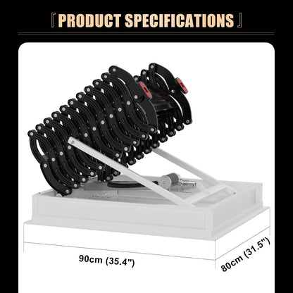 11 Steps 3m Electirc Attic Ladder Aluminum Folding With Remote Loft 31.5*35.4inch