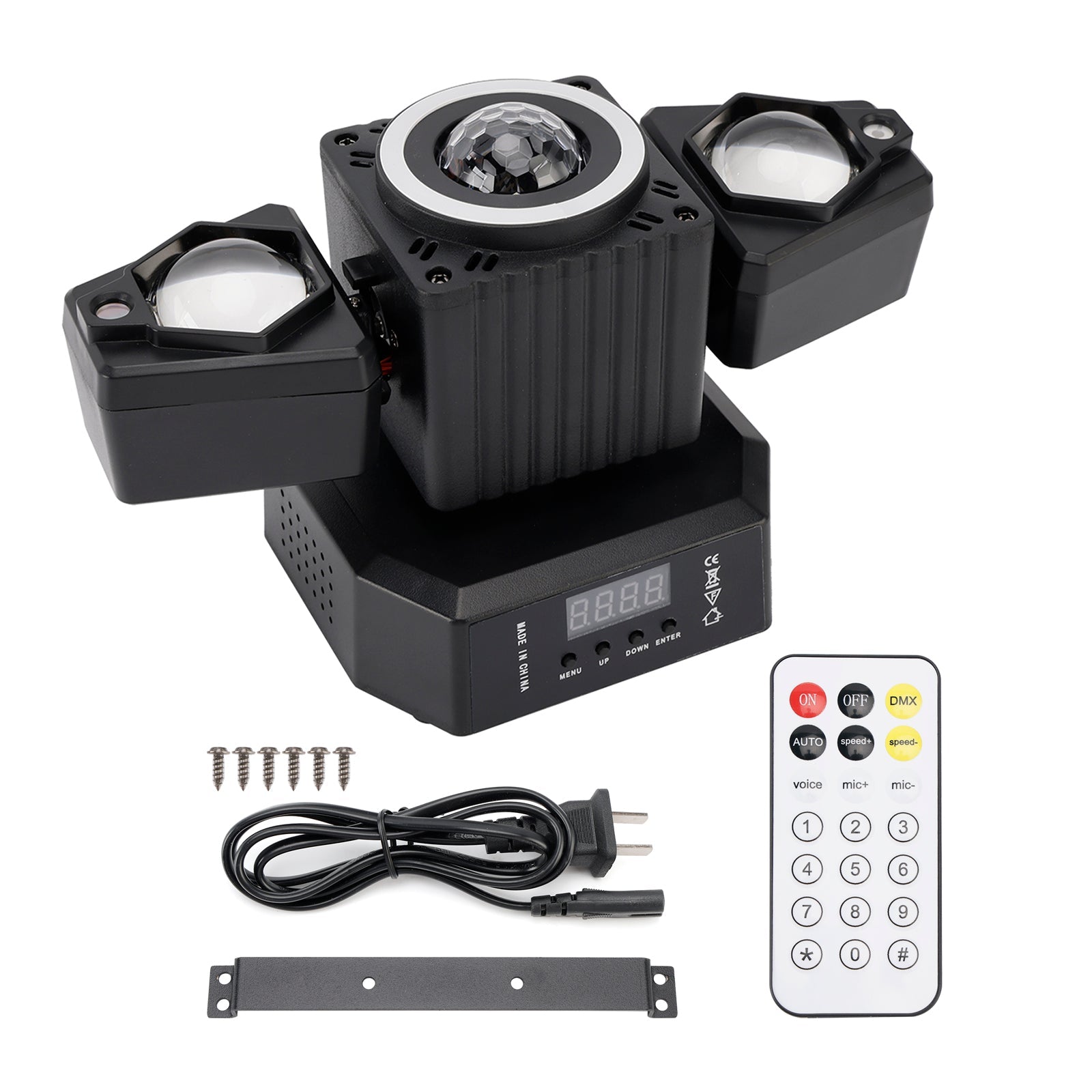 Moving Head Stage Light – Rotating Disco Ball Laser Beam Strobe with DMX & Remote