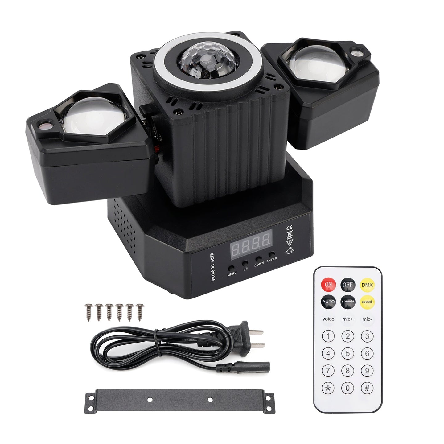 Moving Head Stage Light – Rotating Disco Ball Laser Beam Strobe with DMX & Remote