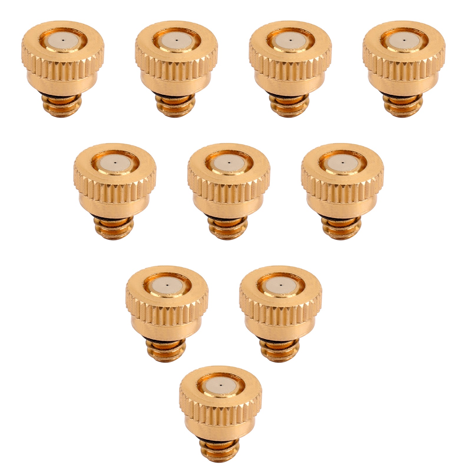10-50pcs Brass Misting Nozzles Water Mister Sprinkle For Cooling System 0.016