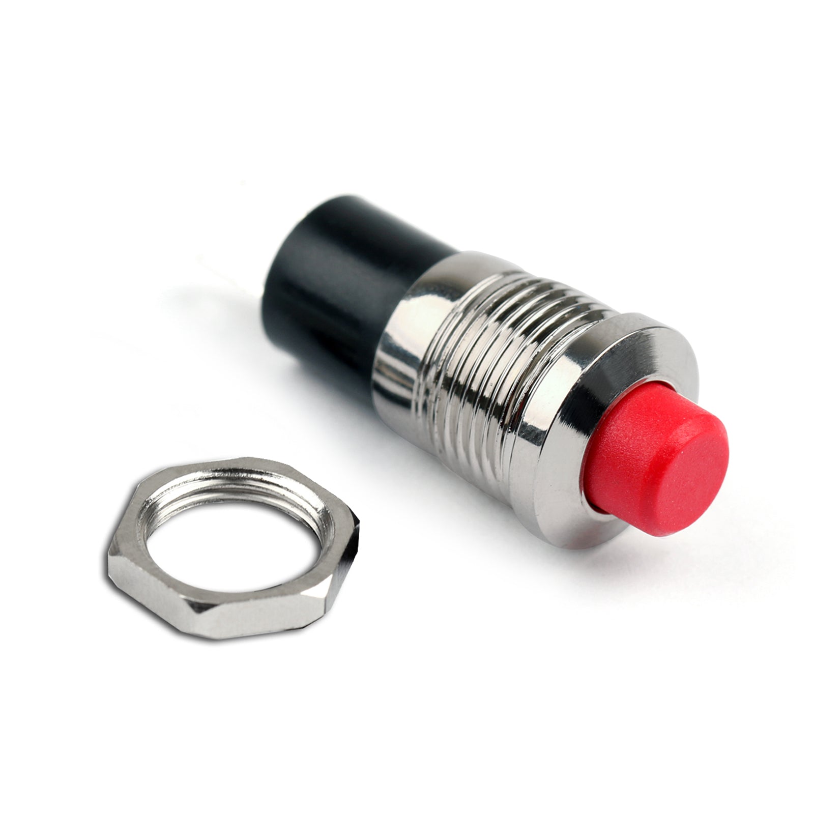 4Pcs RED New Mini Push Button SPST Momentary N/O OFF-ON Switch 10mm Red For Car