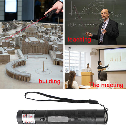 Rechargeable 900Miles Red/Green Laser Pointer Lazer Pen 650nm/532nm Visible Beam, Red