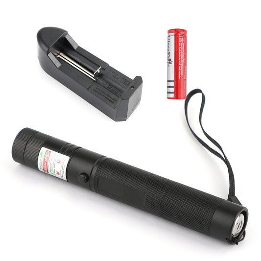 Aviation Aluminum Green Laser Pointer 532nm Rechargeable Child Safety Lock 1000m Range for Presentations Teaching