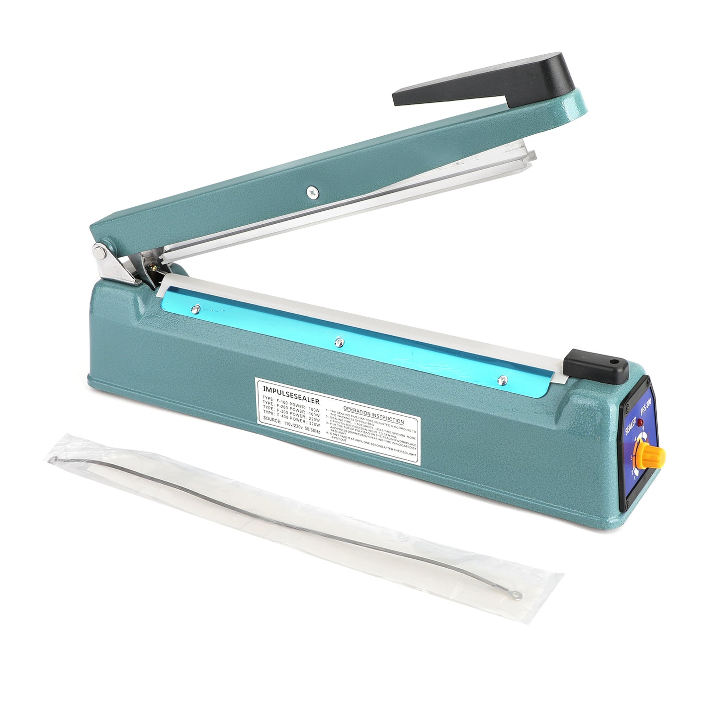 12 inch Hand Impulse Heat Sealer Plastic Bag Film Sealing Machine Metal ABS UE