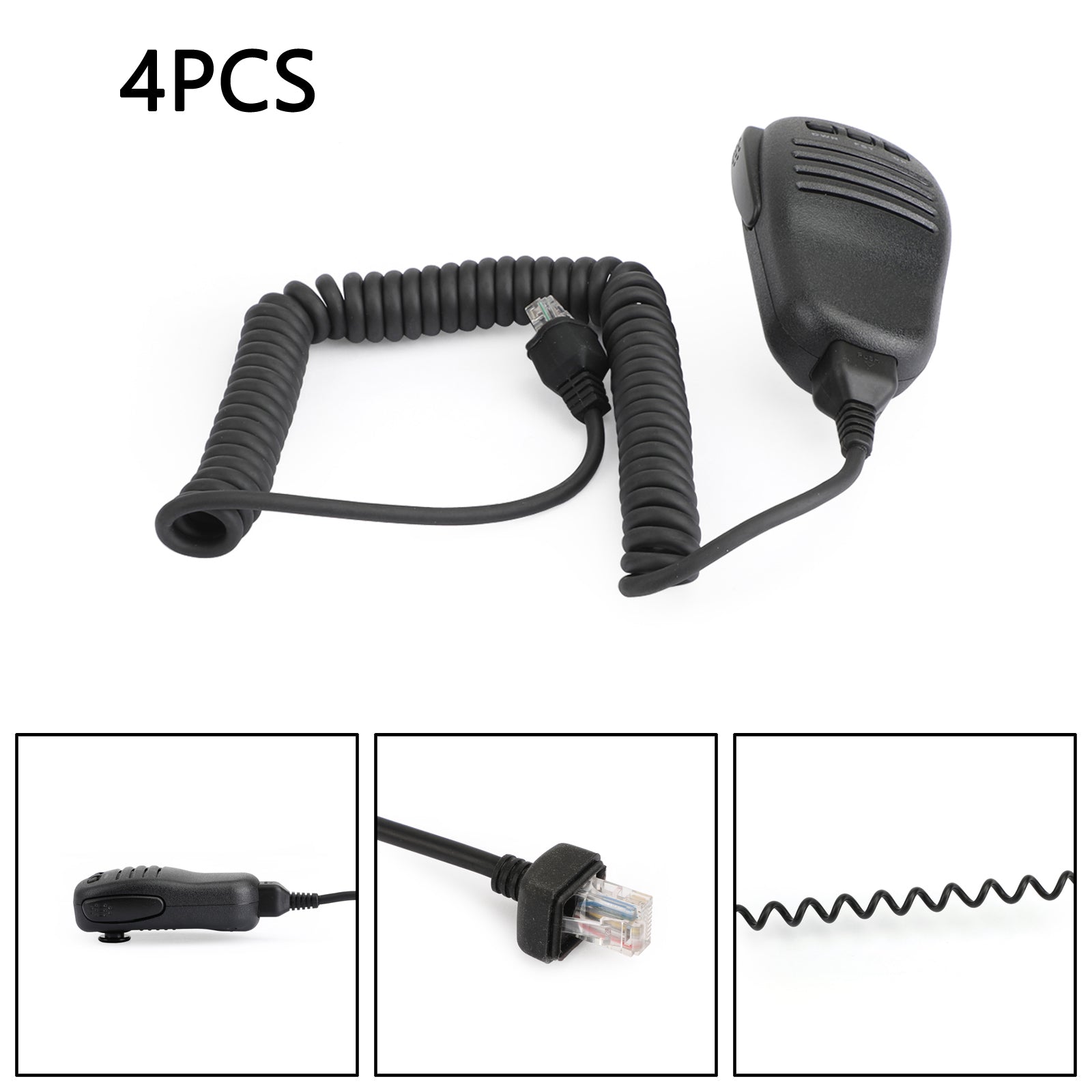4PCS Handheld Speaker Mic Microphone For YAESU FT817 FT857 FT891 FT991 FT450