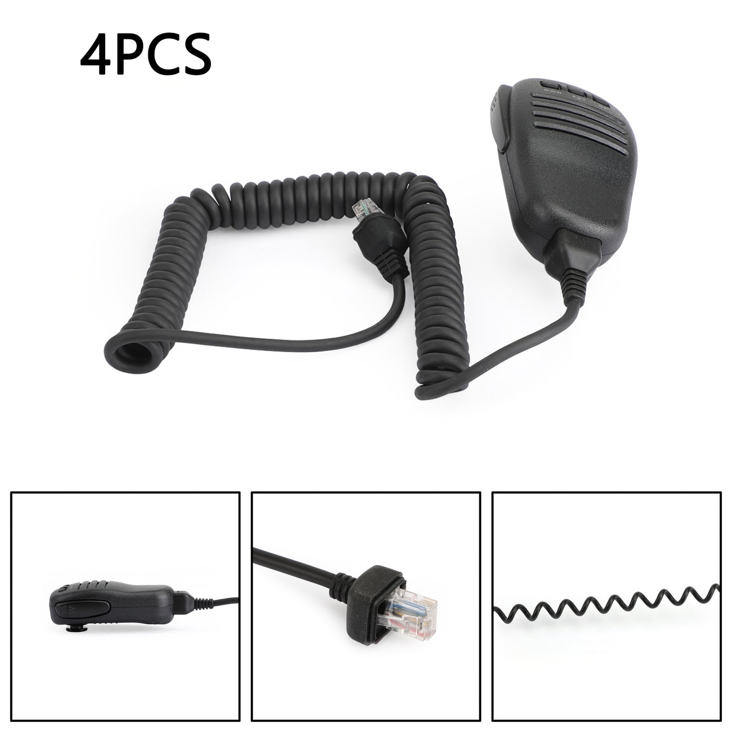 4PCS Handheld Speaker Mic Microphone For YAESU FT817 FT857 FT891 FT991 FT450