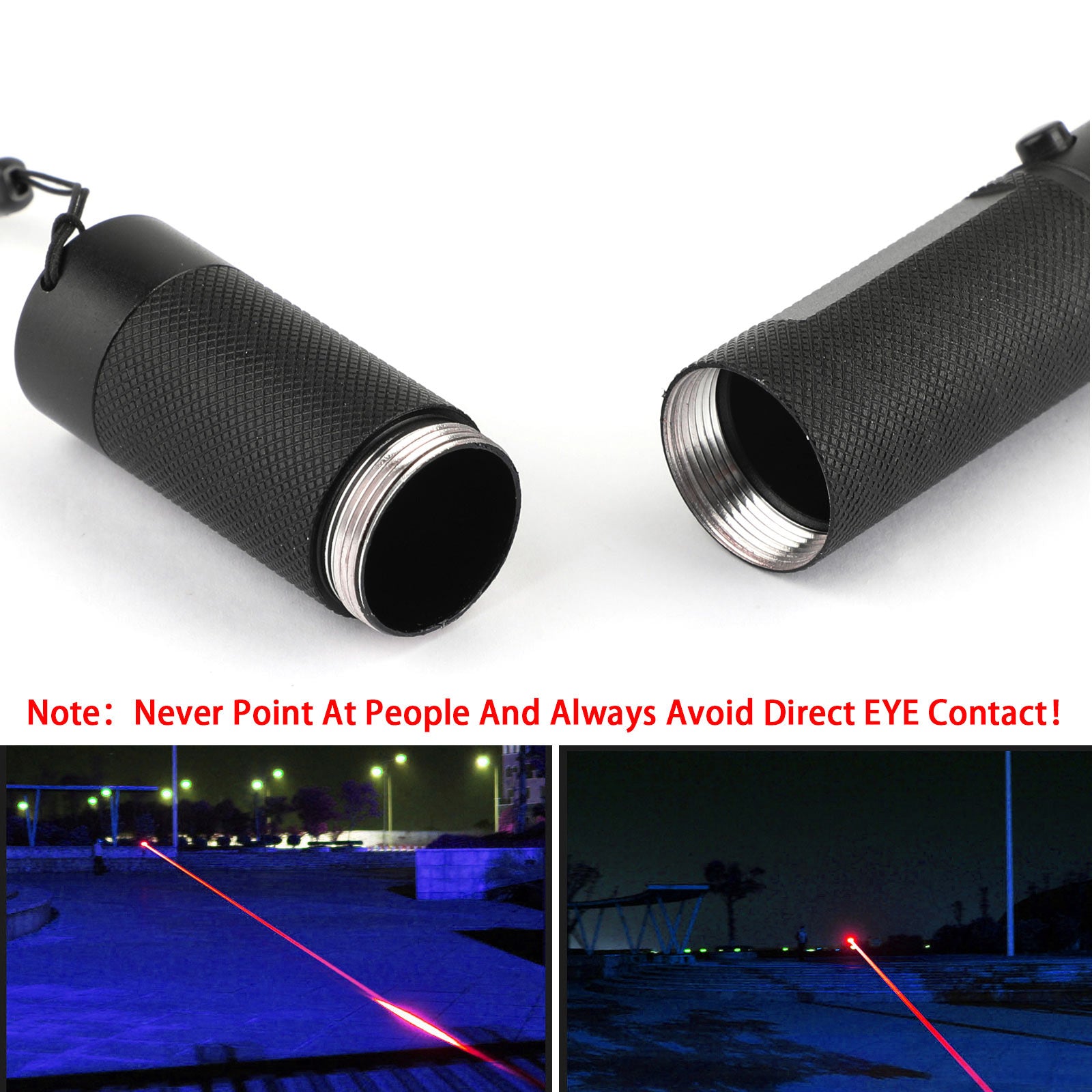 Rechargeable 900Miles Red/Green Laser Pointer Lazer Pen 650nm/532nm Visible Beam, Red