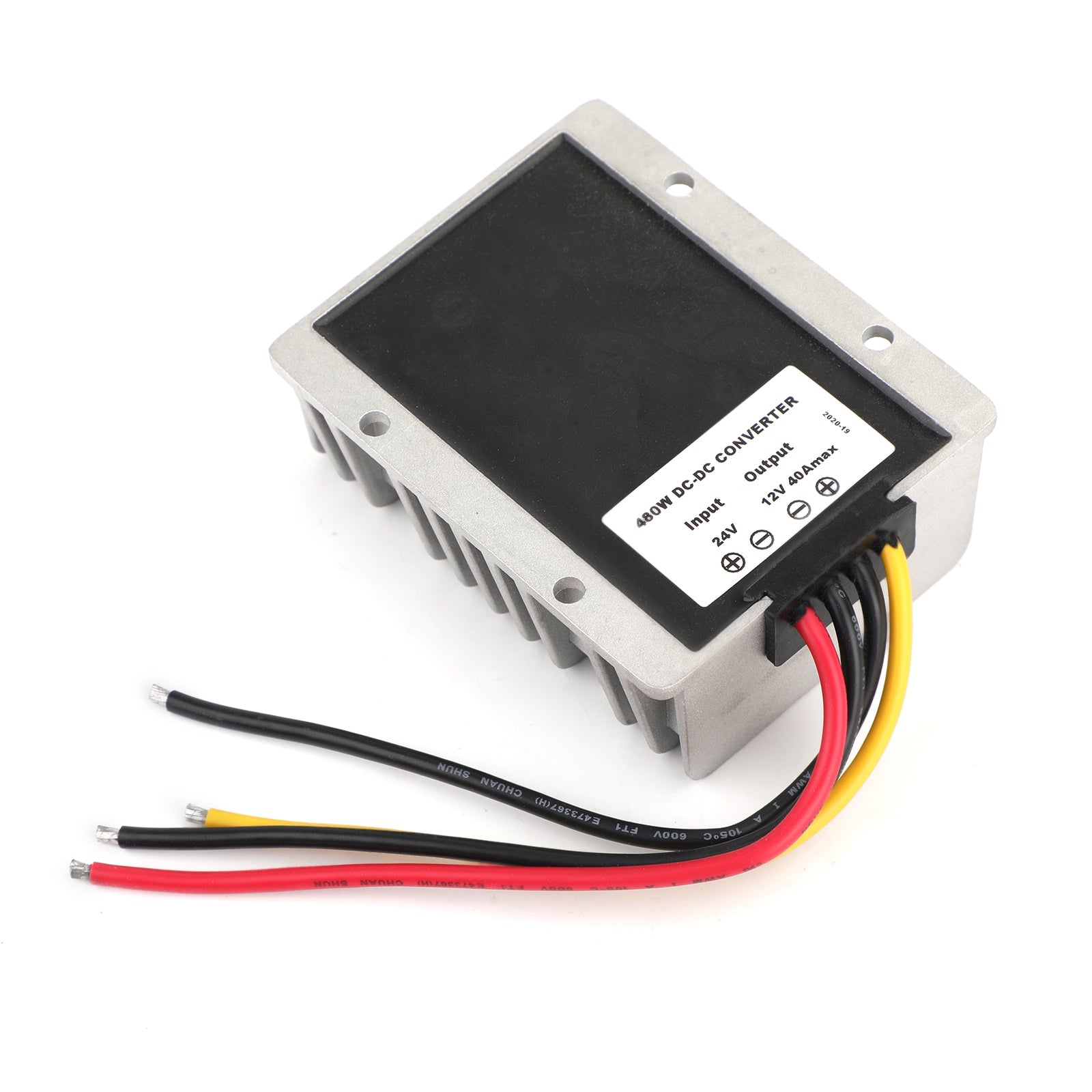DC-DC Step Down Converter 30-120V to 12V 15A 180W, IP68 Waterproof Power Regulator for Golf Cart, Boat & Solar