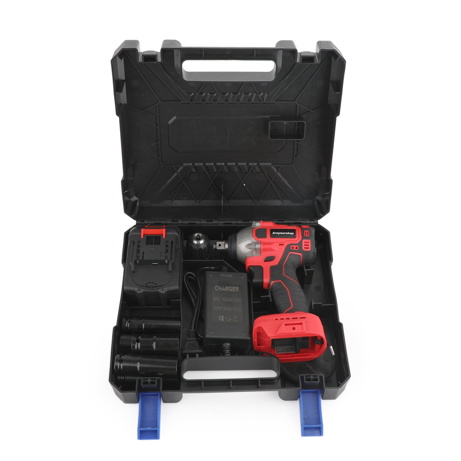 21V Cordless Impact Wrench 1/2" Brushless - High Power Ratchet Gun with Battery Kit