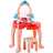 Toddler Makeup Table with Mirror and Chair Kids Vanity Set with Blowdryer for 3+