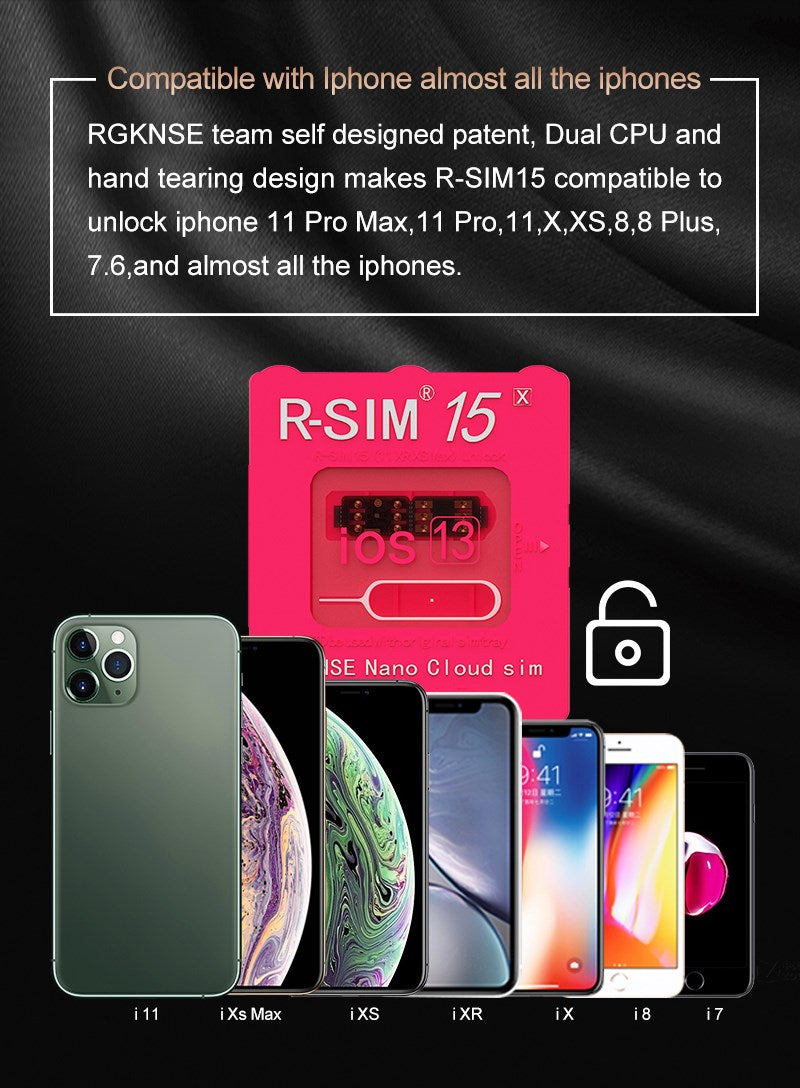 R-SIM 18 Nano Unlock RSIM Card Fit for IOS 16 iPhone 14 13 Pro MAX 12 Pro 11 X
