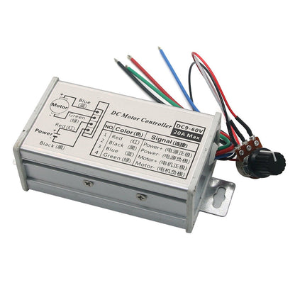 12V 24V Max 20A PWM DC Motor Stepless Variable Speed Control Controller Switch