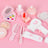 Kids Girls Vanity Table Children Dressing Mirror Make Up Desk Toy Play Gift Set