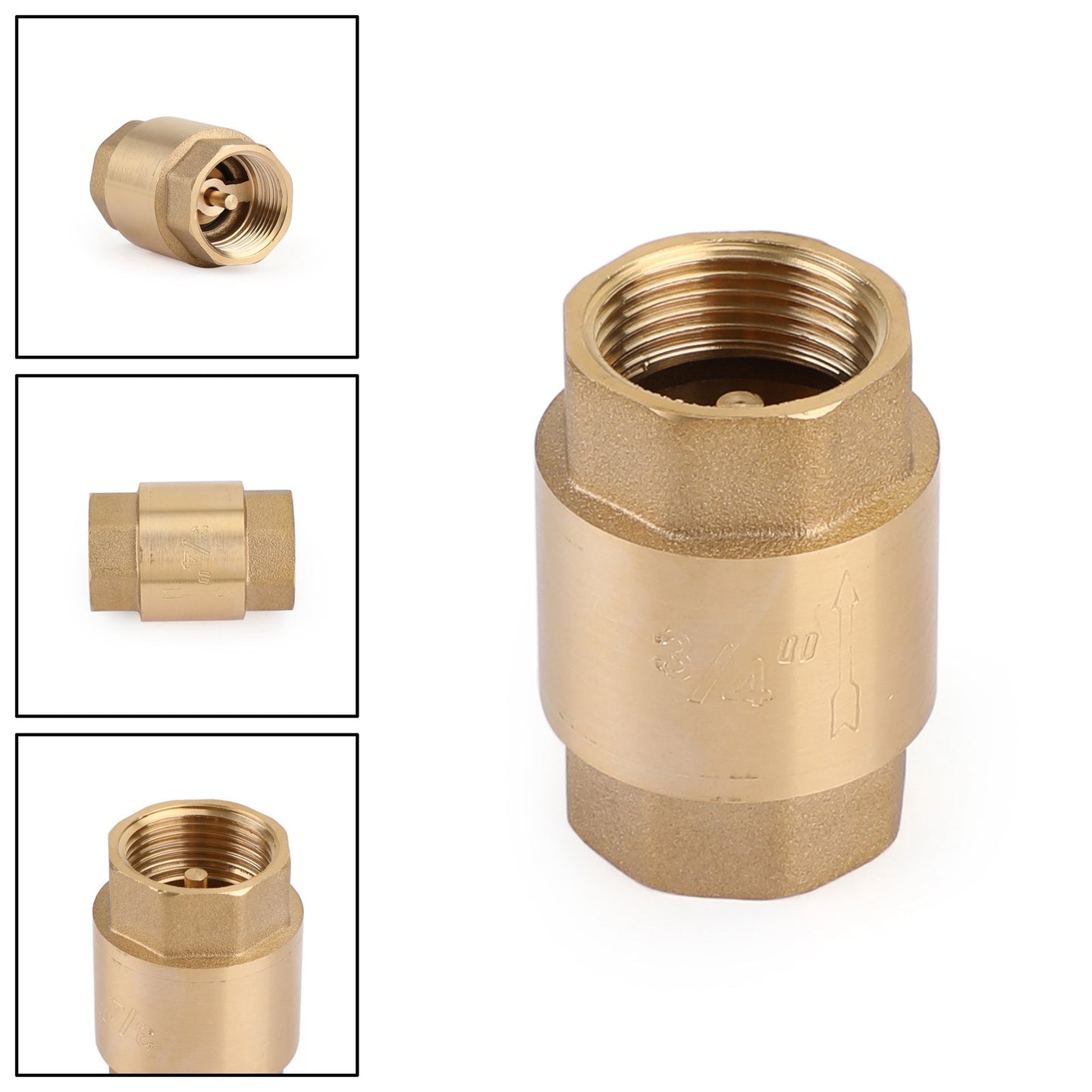 DN20 3/4" NPT In-Line Check Valve Brass Spring Loaded Inline 200PSI