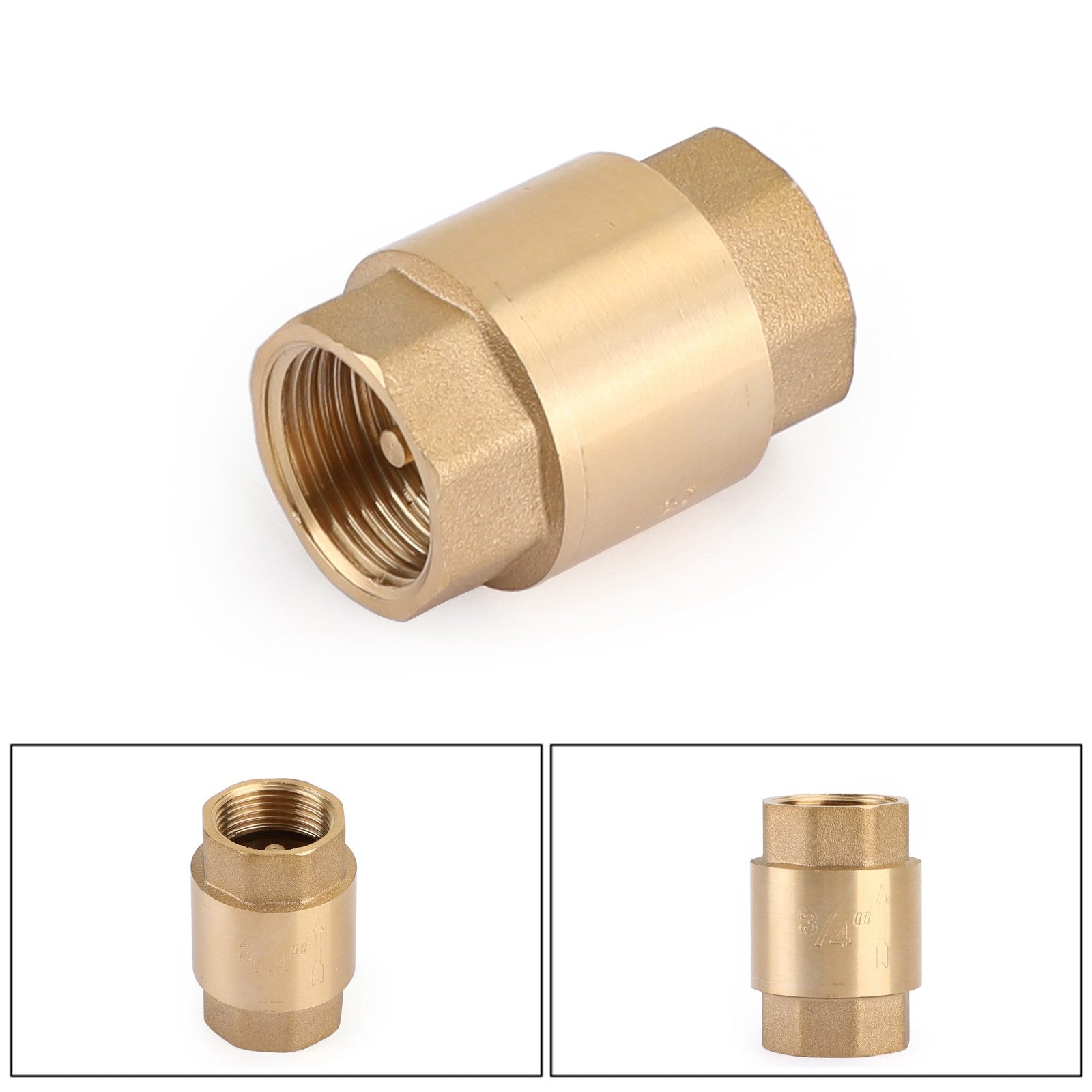 DN20 3/4" NPT In-Line Check Valve Brass Spring Loaded Inline 200PSI