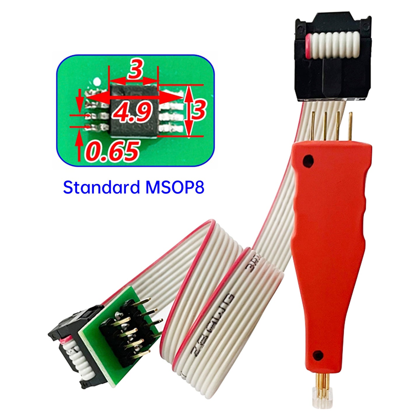 TSSOP8/MSOP8 Chip Burn Test Probe Micro Chip Spring Pin Car Connection Cable