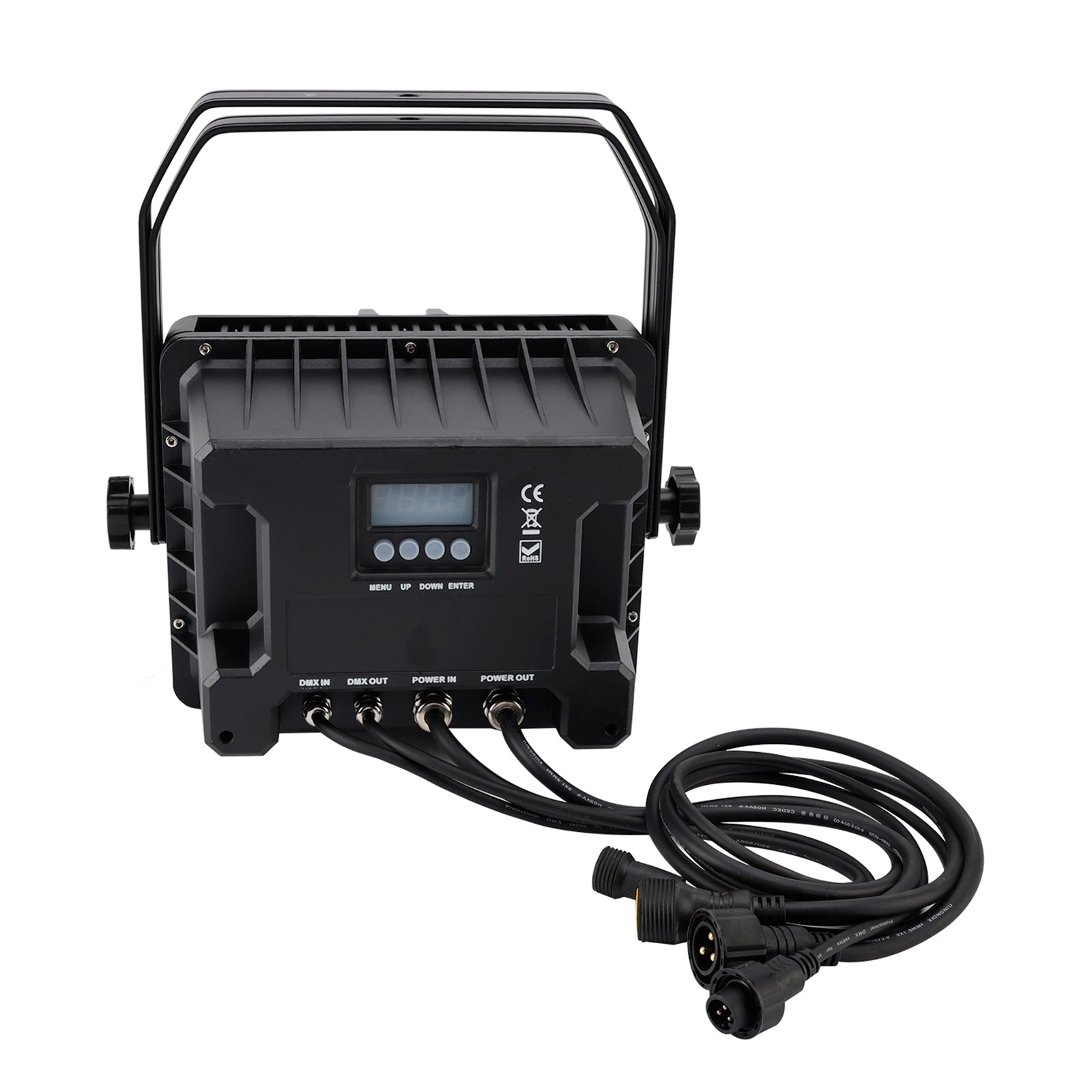 24x RGBWA+UV 6-in-1 LED PAR Can Light, 200W IP65 Waterproof Outdoor Stage Wash, DMX Controlled