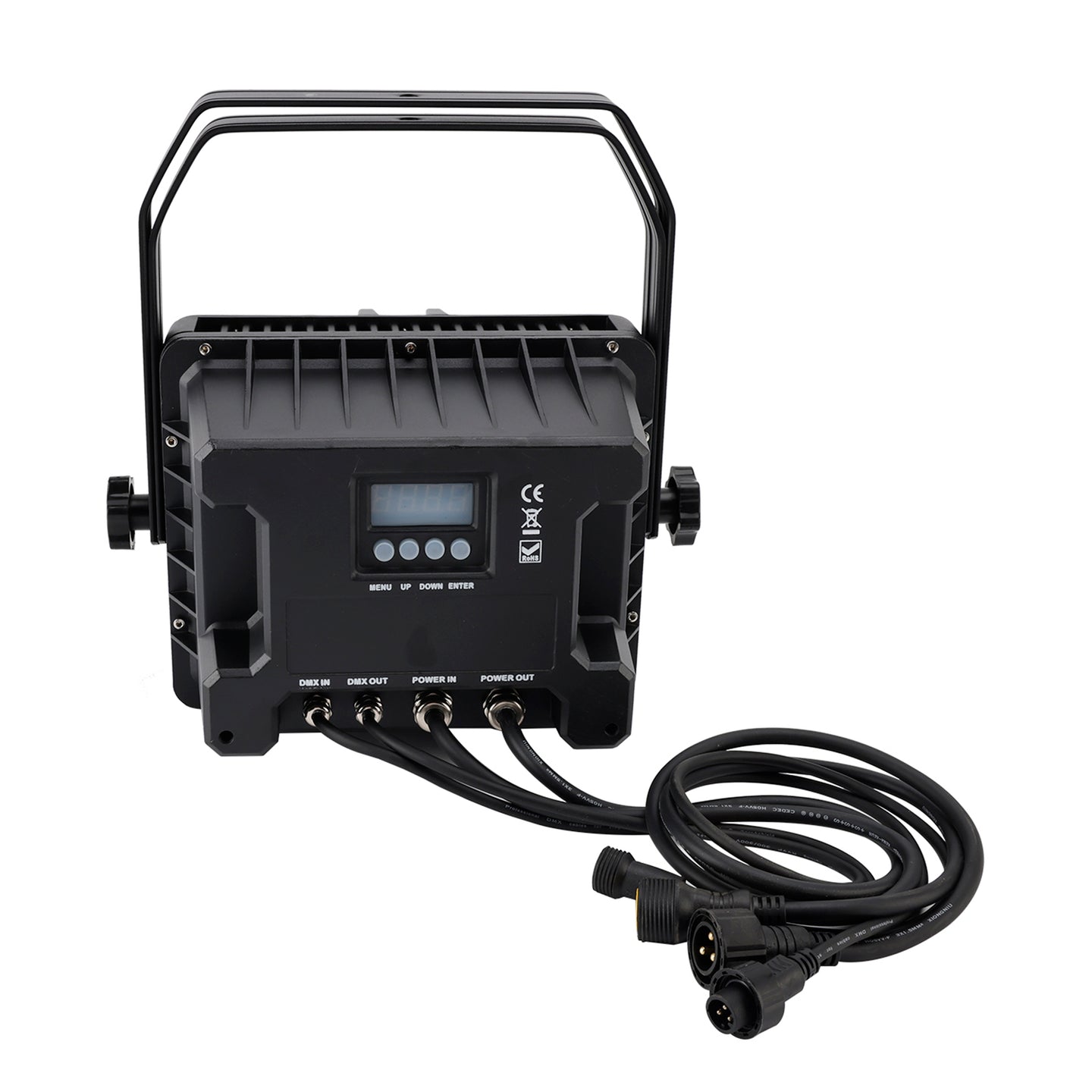 24x RGBWA+UV 6-in-1 LED PAR Can Light, 200W IP65 Waterproof Outdoor Stage Wash, DMX Controlled