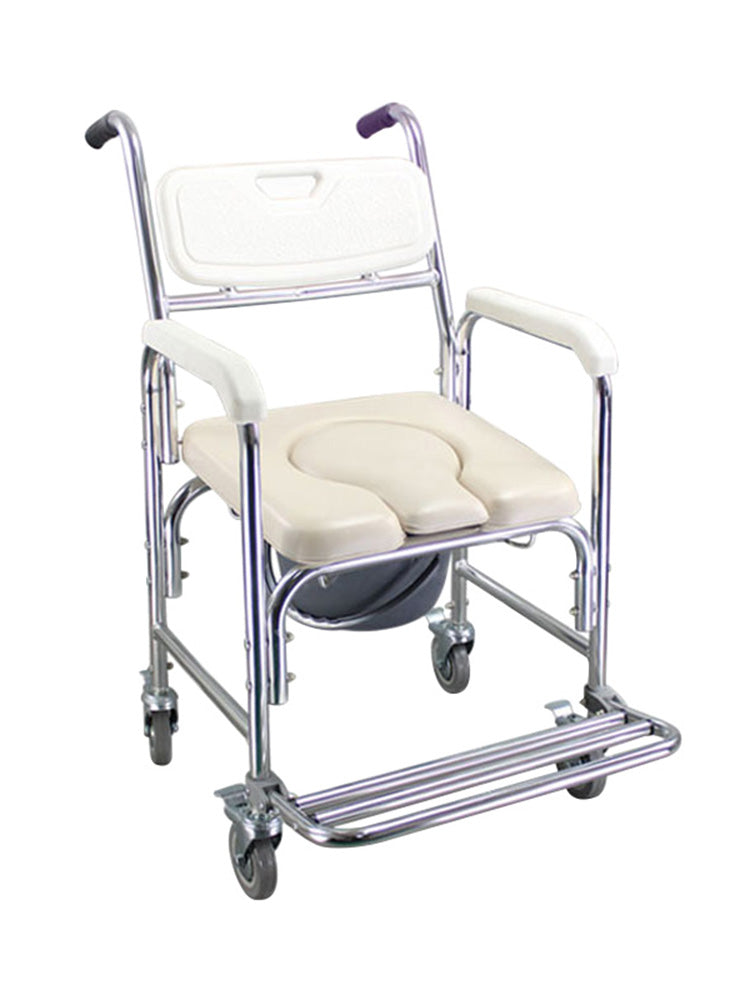 3-in-1 Shower Toilet Wheelchair ¨C Adjustable Commode Chair for Elderly or Patients