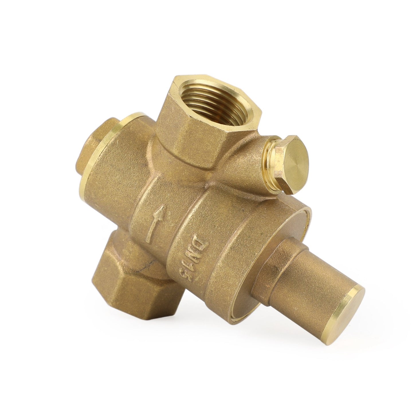 DN15 Brass Adjustable 1/2 Water Pressure Regulator Reducer With Gauge Meter