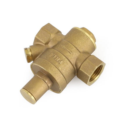 DN15 Brass Adjustable 1/2 Water Pressure Regulator Reducer With Gauge Meter