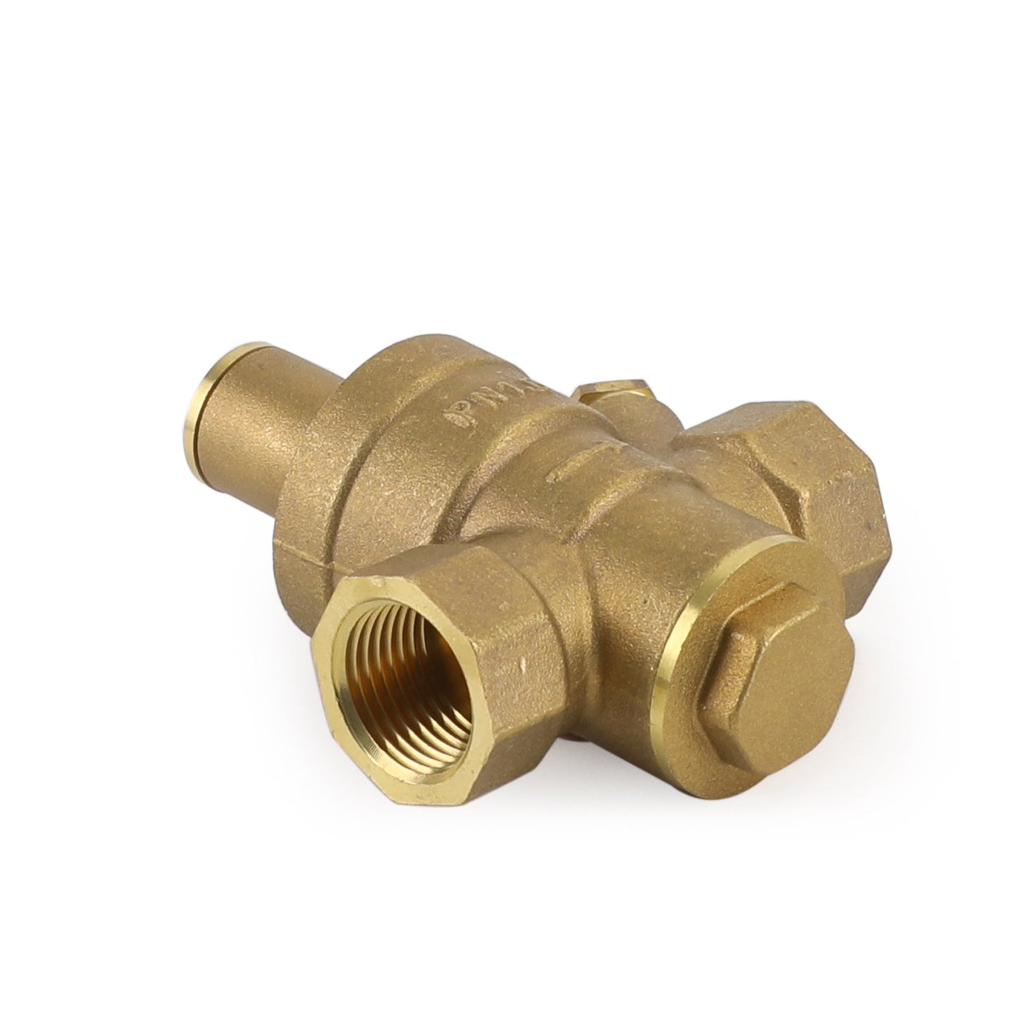 DN15 Brass Adjustable 1/2 Water Pressure Regulator Reducer With Gauge Meter