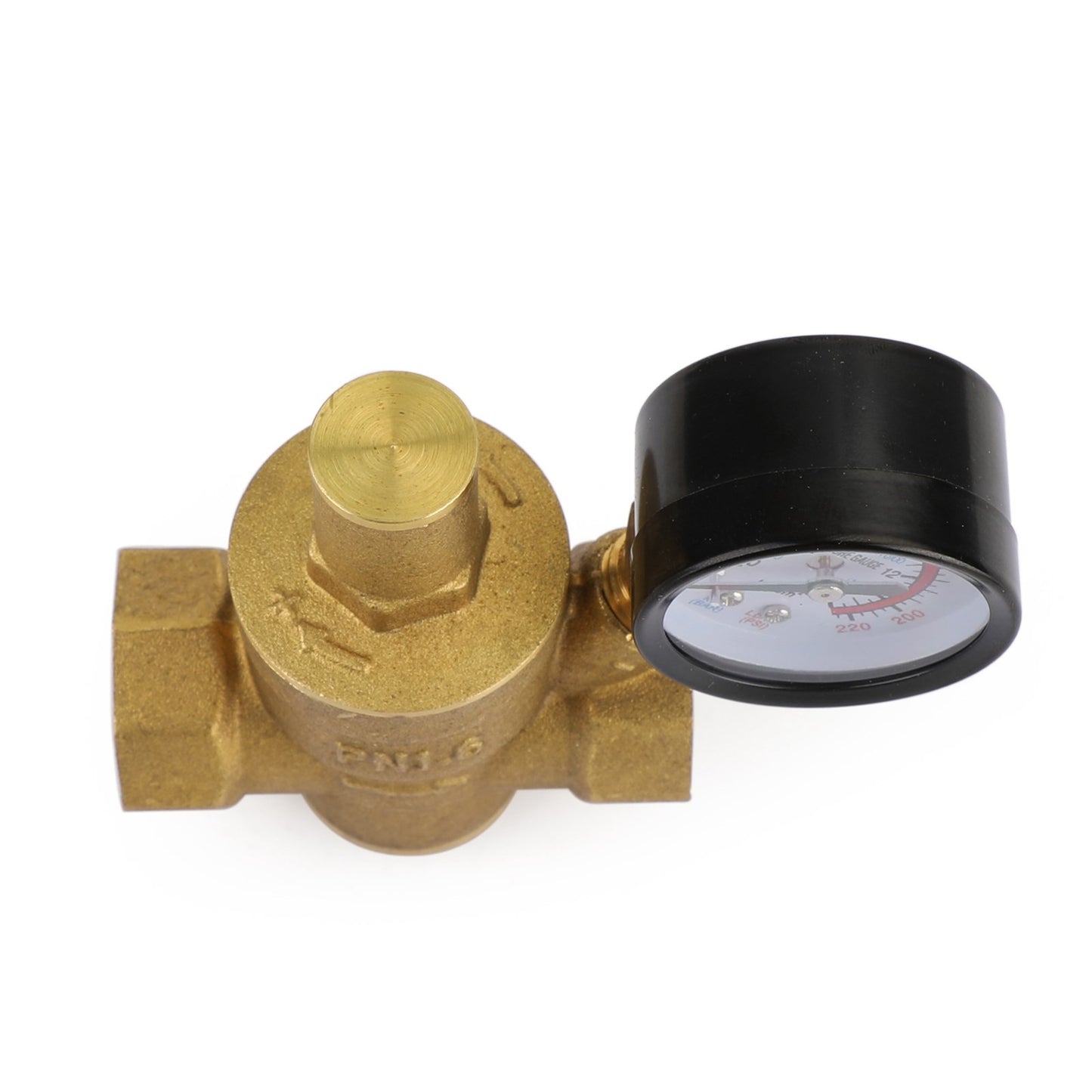 DN20 3/4" Brass Adjustable Water Pressure Reducing Regulator Valves With Gauge