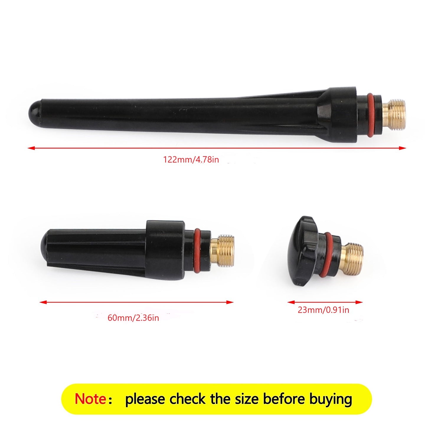 WP17 WP26 WP18 TIG Welding Torch Long Medium Short 2x 7,8,9 Back Caps