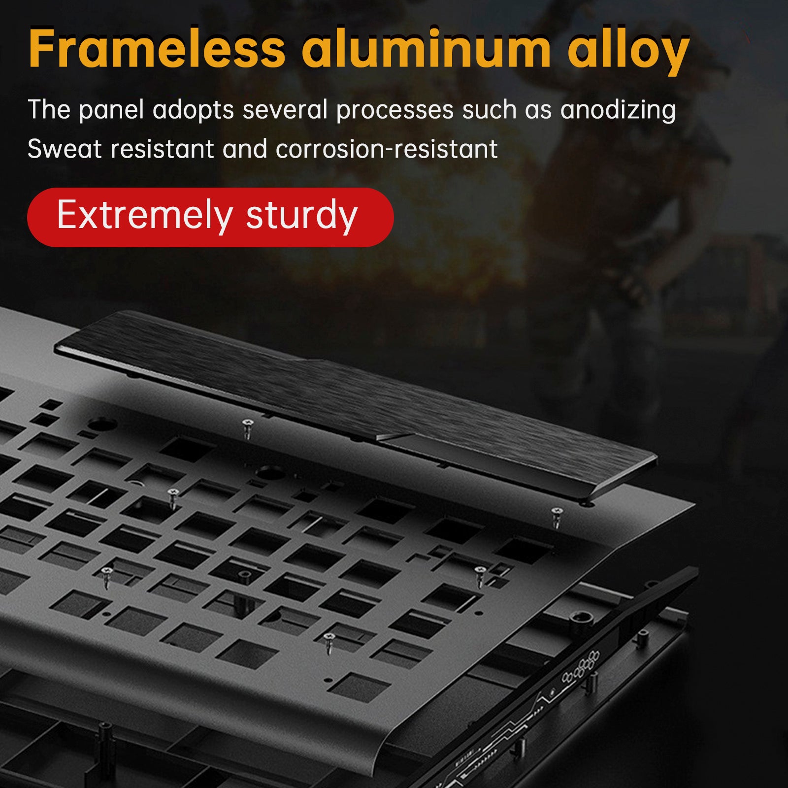 K1000 Mechanical Keyboard Wired 104-key Red Switches Customized Mute Keyboard