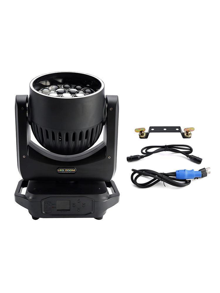 19x20W LED Zoom Moving Head Stage Light – RGBW DMX Beam & Wash Lighting for DJ Disco Party