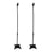 Pair of Adjustable Height Surround Sound Speaker Stands for Satellite & Bookshelf Speakers, Fits Bose, with Cable Management