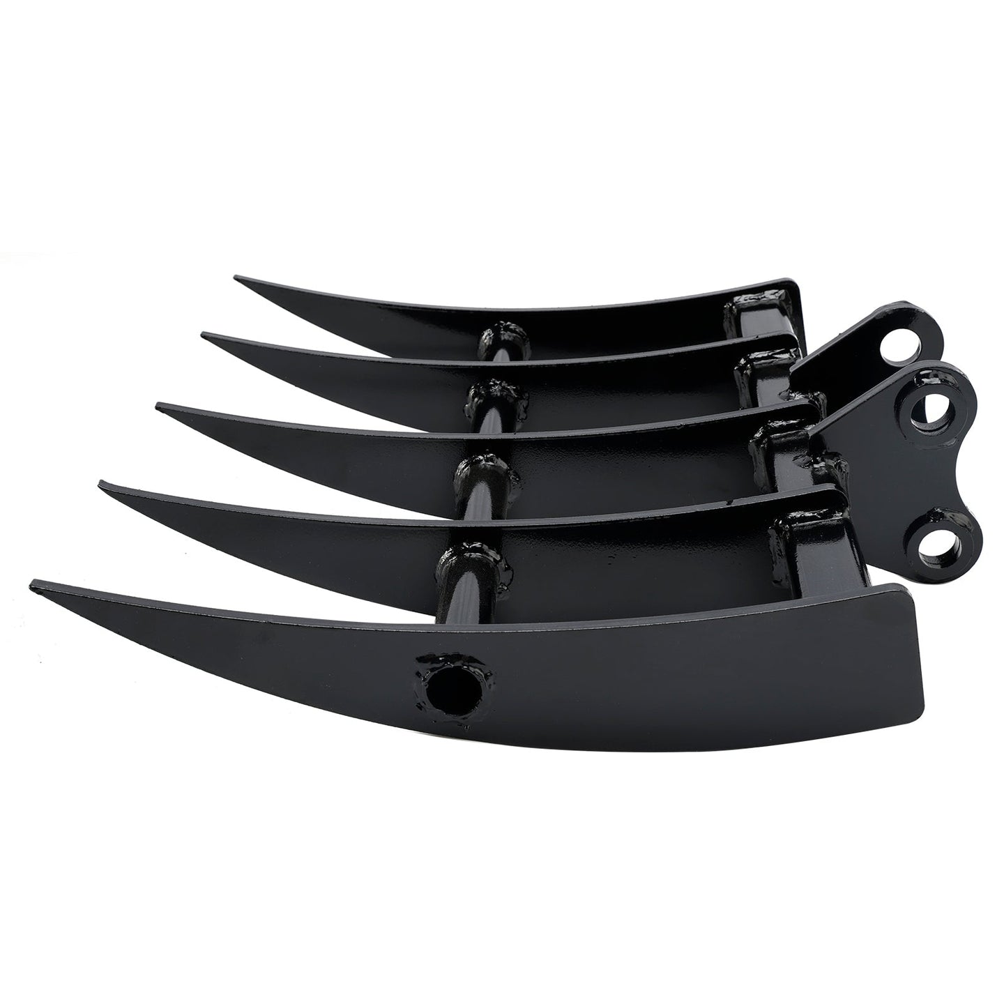 Mini Excavator Rake Attachment for 25mm Pins, 90mm Centers & 90mm Span, for Land Clearing & Root Removal