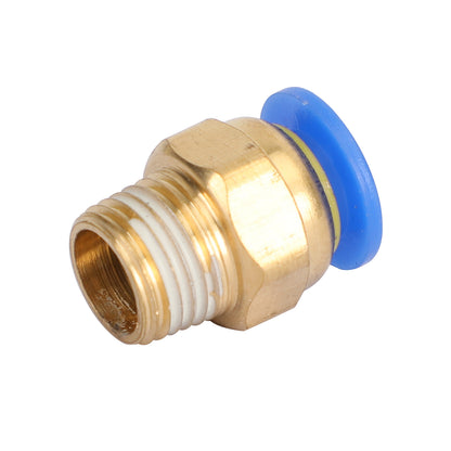 Male Straight Push In To Connect Air Fitting Tube OD 4/6mm x NPT 1/4 1/8", 6mm / 1/8"