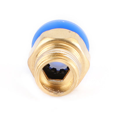 Male Straight Push In To Connect Air Fitting Tube OD 4/6mm x NPT 1/4 1/8", 6mm / 1/8"