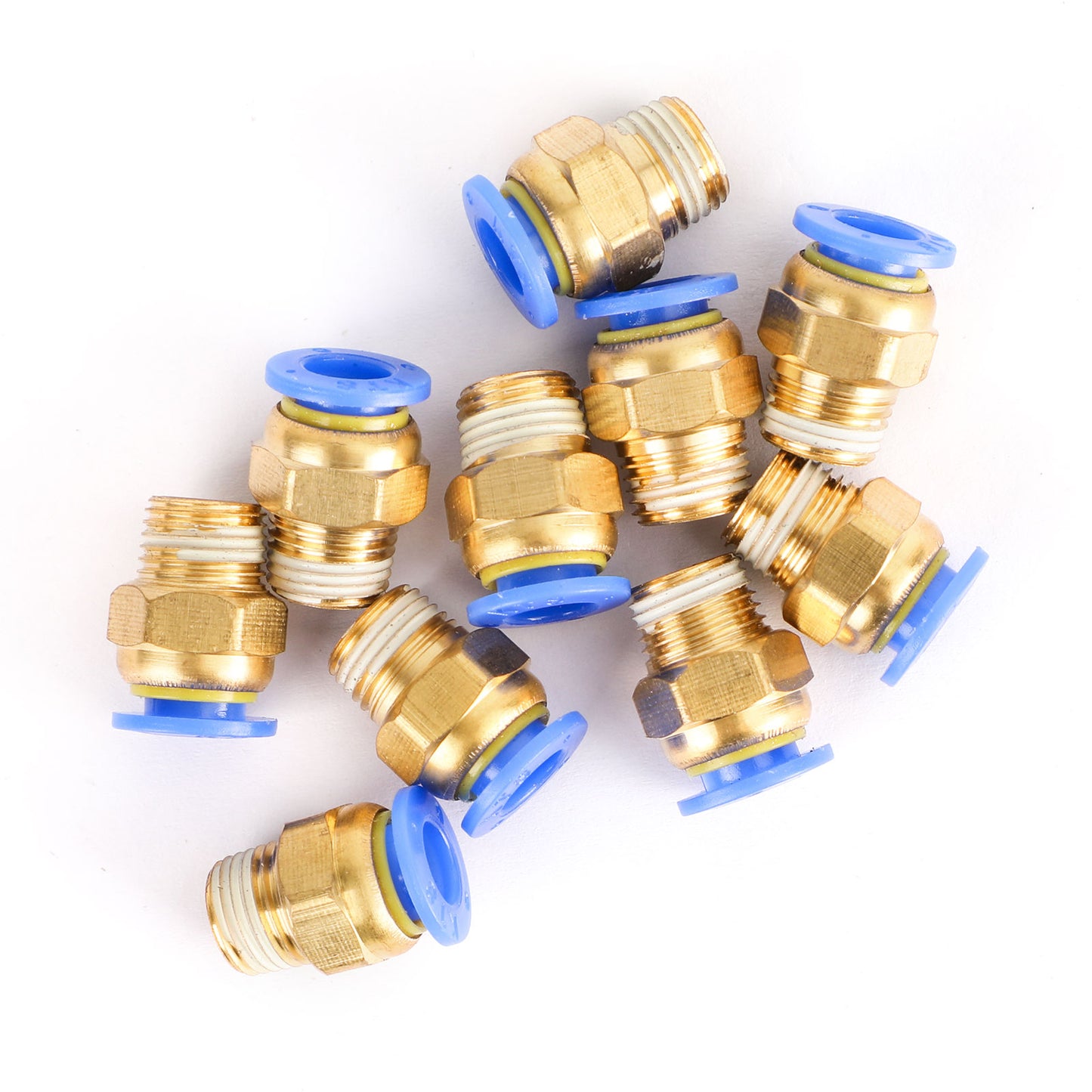 Male Straight Push In To Connect Air Fitting Tube OD 4/6mm x NPT 1/4 1/8", 6mm / 1/8"
