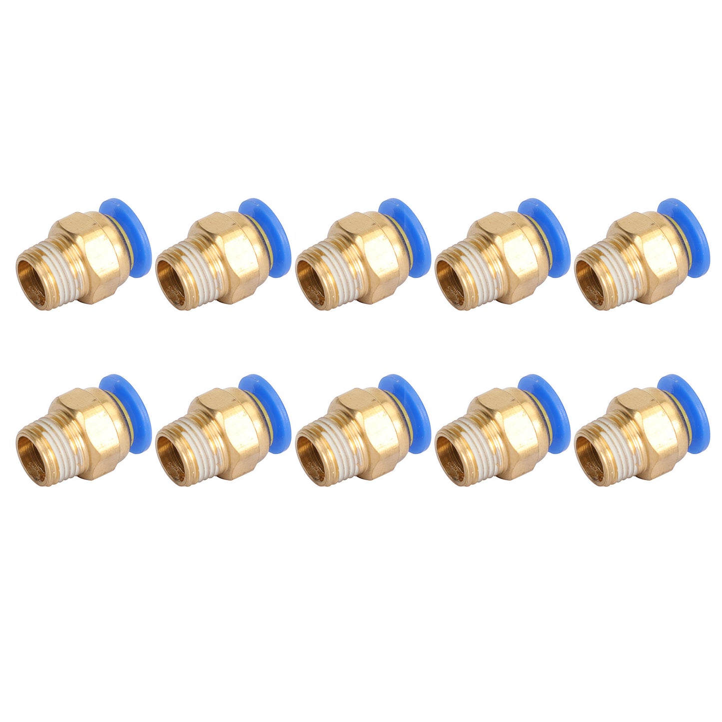 Male Straight Push In To Connect Air Fitting Tube OD 4/6mm x NPT 1/4 1/8", 6mm / 1/8"