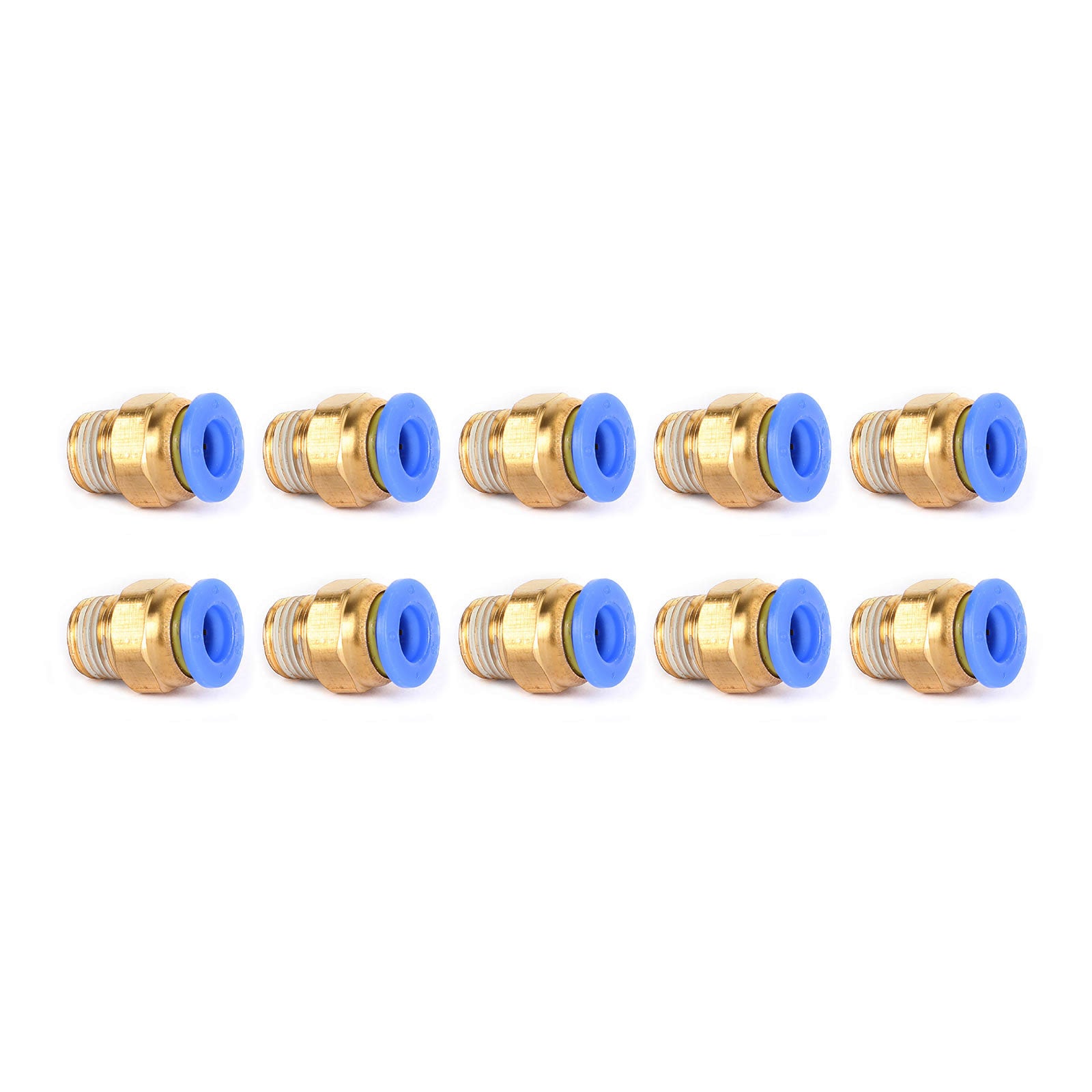 Male Straight Push In To Connect Air Fitting Tube OD 4/6mm x NPT 1/4 1/8", 6mm / 1/8"