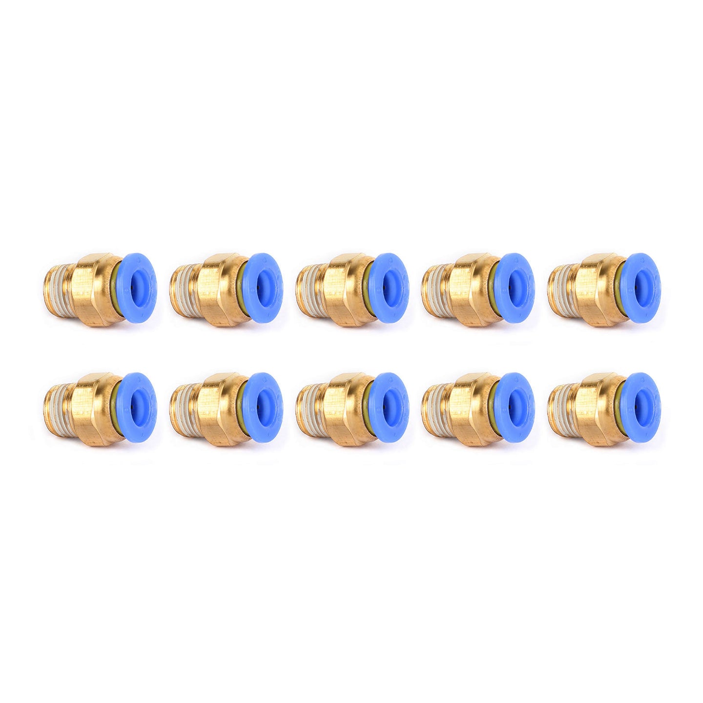 Male Straight Push In To Connect Air Fitting Tube OD 4/6mm x NPT 1/4 1/8", 6mm / 1/8"