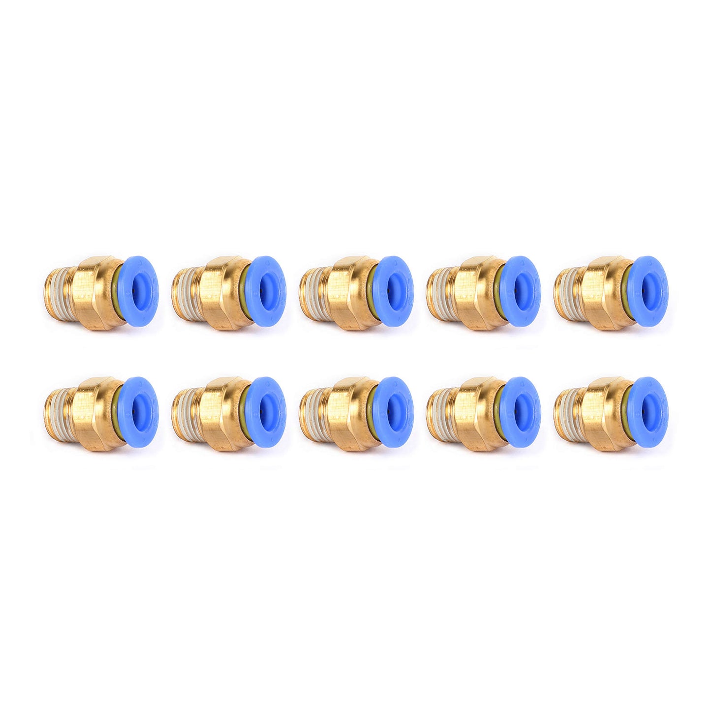 Male Straight Push In To Connect Air Fitting Tube OD 4/6mm x NPT 1/4 1/8", 6mm / 1/8"