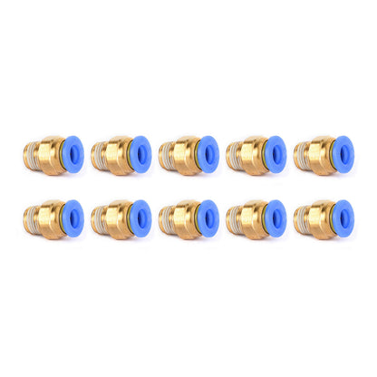 Male Straight Push In To Connect Air Fitting Tube OD 4/6mm x NPT 1/4 1/8", 6mm / 1/8"