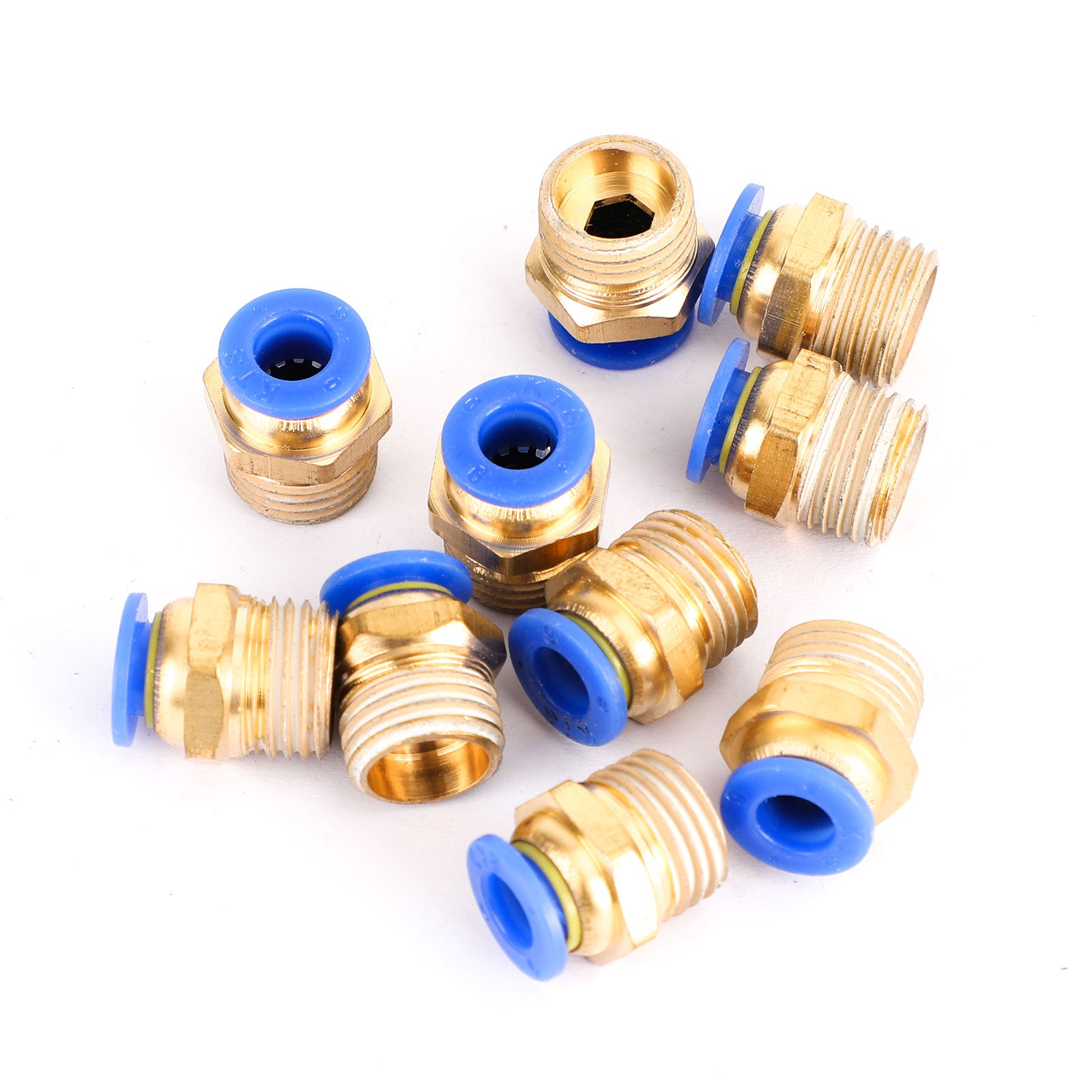 Male Straight Push In To Connect Air Fitting Tube OD 4/6mm x NPT 1/4 1/8", 6mm / 1/4"
