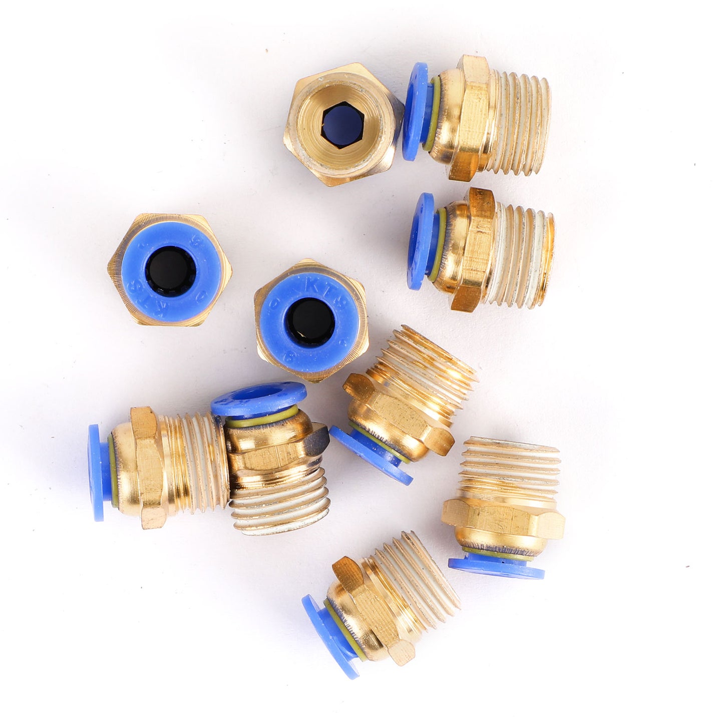 Male Straight Push In To Connect Air Fitting Tube OD 4/6mm x NPT 1/4 1/8", 6mm / 1/4"