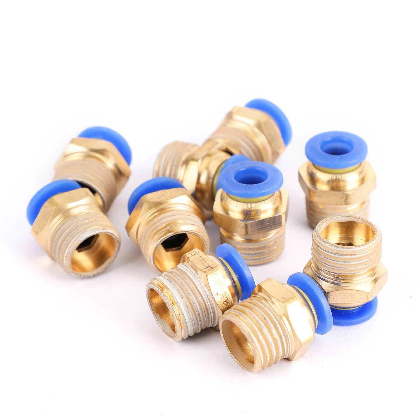 Male Straight Push In To Connect Air Fitting Tube OD 4/6mm x NPT 1/4 1/8", 6mm / 1/4"